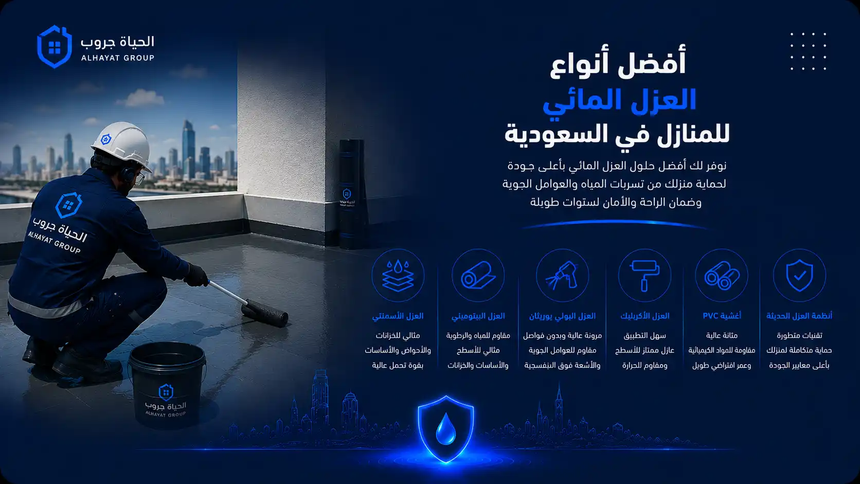 أفضل أنواع العزل المائي للمنازل في السعودية